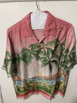 Casablanca Men Silk Shirt Size Large