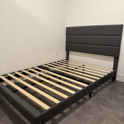 Full Size Gray Bed Frame