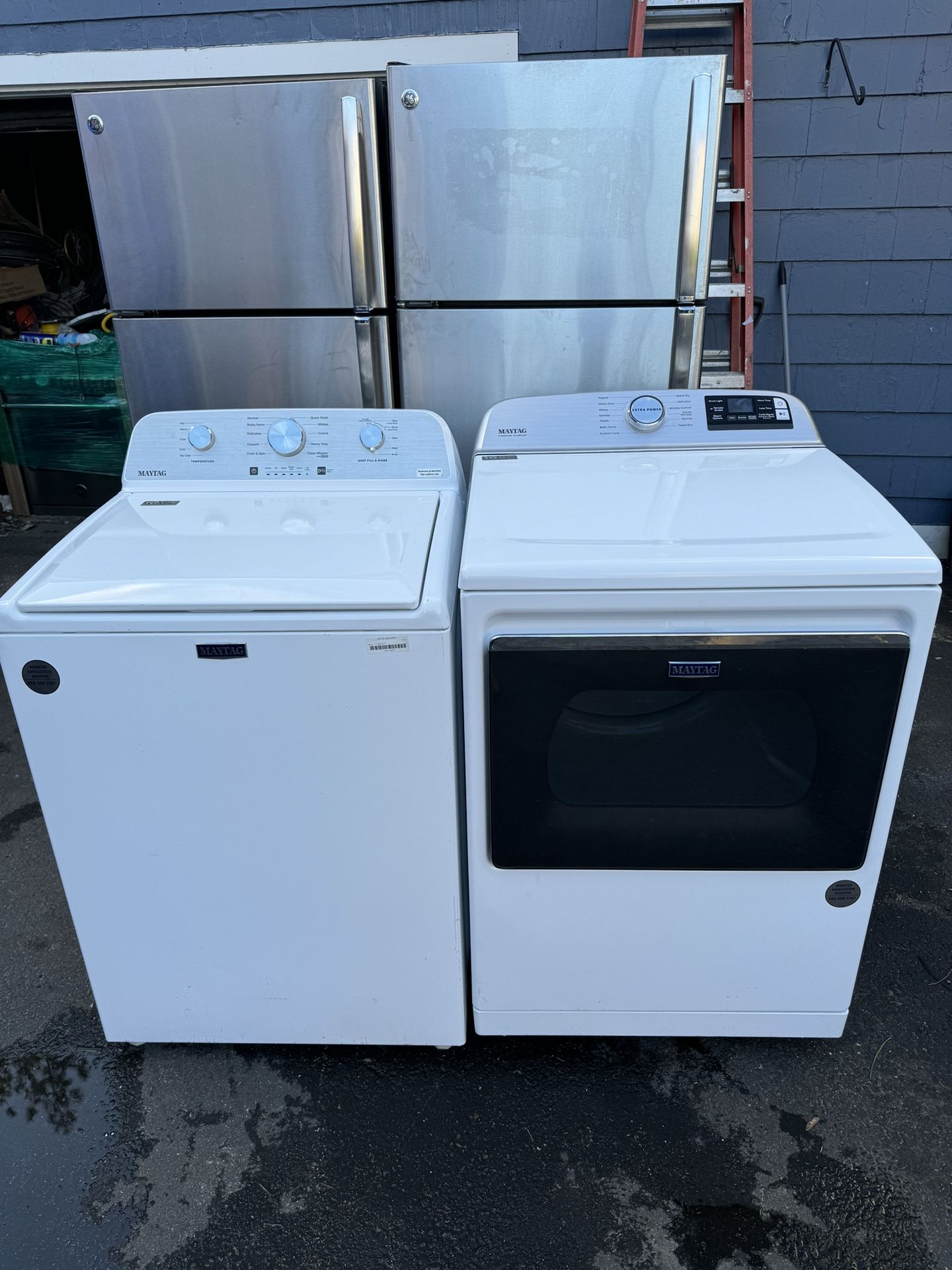 Maytag Washer And Electric Dryer Almost New One Receipt For 90 Days Warranty 