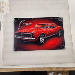 Retro Parts  Chevy Camaro Muscle Car Aluminum Metal Sign 