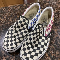 Vans Slip On Glitter Random Color Checkerboard 