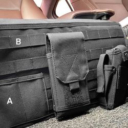 Tactical Seat Covers Holster Molle Panel with Zipper Pocket Holster  