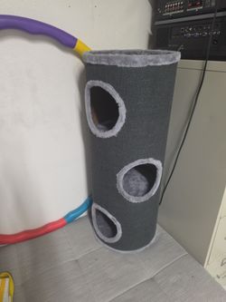 Gray Cat Tower Tunnel with Three Openings