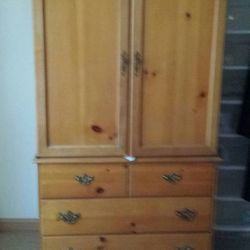 VINTAGE American by Martinsville Knotty Pine Armoire