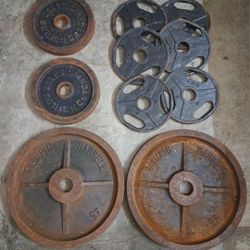 Iron Barbell Weights Lifting Plates