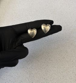 James Avery Retired Heart Post Earrings 