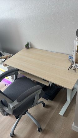 Adjustable desk and chair