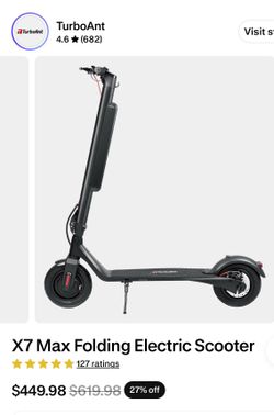 TurboAnt X7 max folding electric scooter