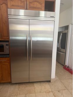 KitchenAid Built-In Stainless Steel Side-by-Side Refrigerator