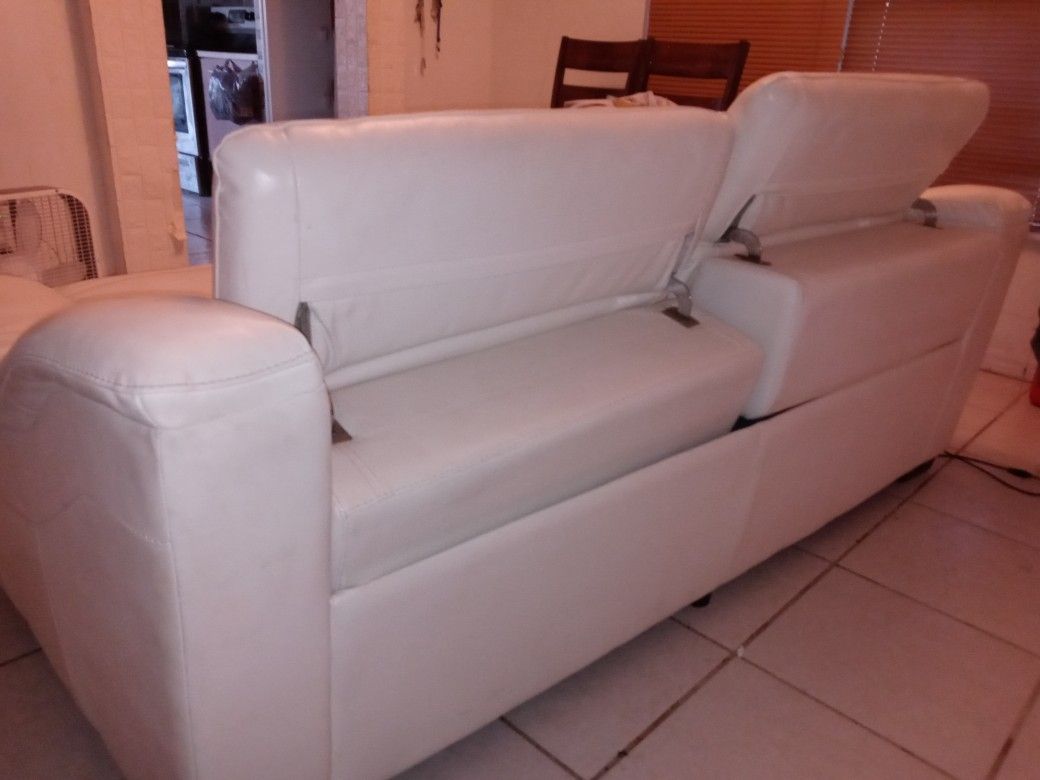 White Leather Recliner