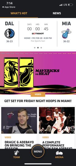 2 tickets Miami Heat vs Dallas Mavericks