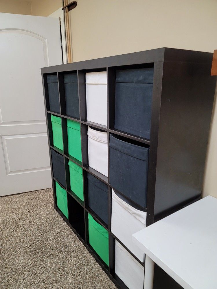 Ikea Storage Shelf With Bins for Sale in Chandler, AZ OfferUp