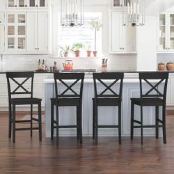 Set of 4 Solid WoodBarstools