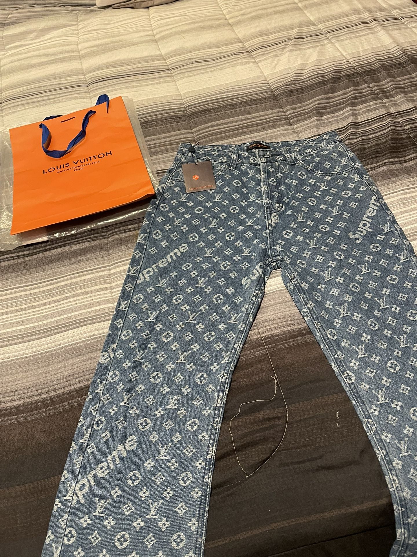 Authenticated Louis Vuitton Supreme Pants