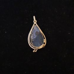 Sterling Silver Blue Stone Charm 