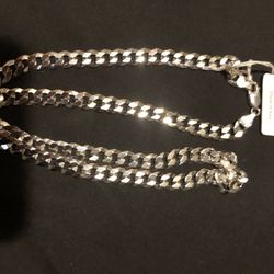 22 Inch Miabella Italian Silver Necklace Chain 