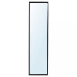 NISSEDAL Mirror, black, 15 3/4x59 "