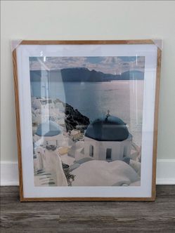 A1 Solid Oak Wood Picture & Art Frame with Tempered Glass - 24x28 (20x24 Mat)