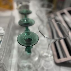 Martini And Margarita Glasses.  