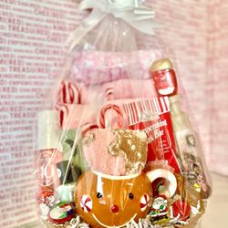 Pink Holiday Gift Basket