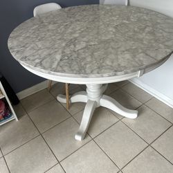 Faux marble table