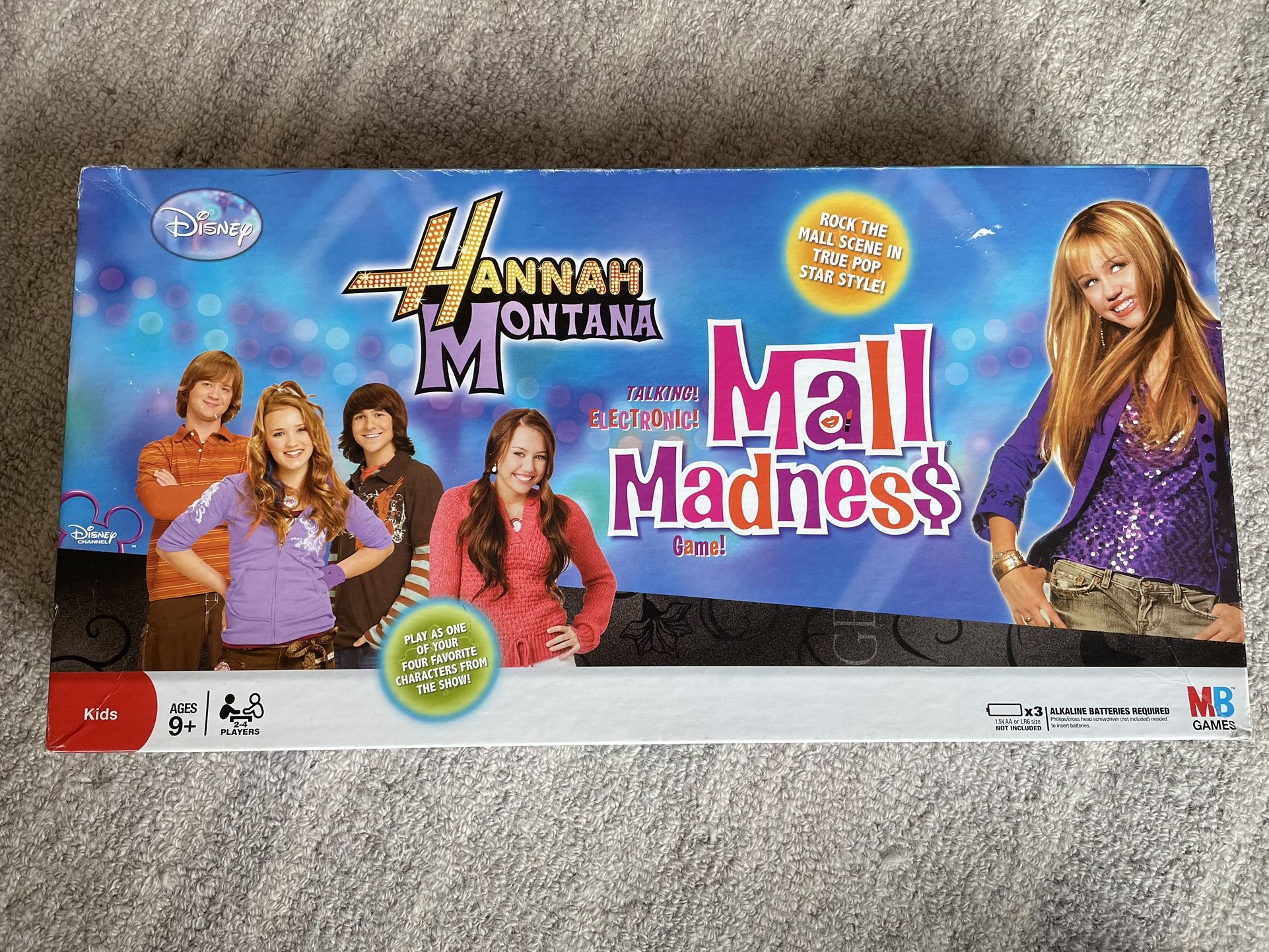 Hannah Montana/Miley Cyrus Talking Electronic Mall Madness 2008 Board Game Disney | Complete