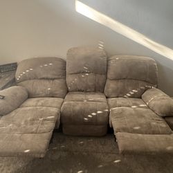 Reclining Couch w/ Built In USB Ports