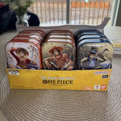Bandai One Piece Card Game: Tin Pack Set Vol.2 (12x Sealed Tins With Case)