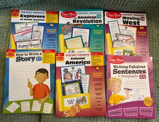 Evan-Moor homeschool workbooks grades 4-6 history bundle