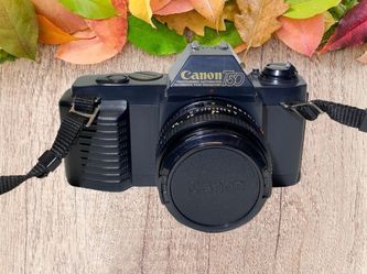 Canon T50 35mm Film Camera + Canon FD 50mm f/1.8 Lens (Tested & Working!)