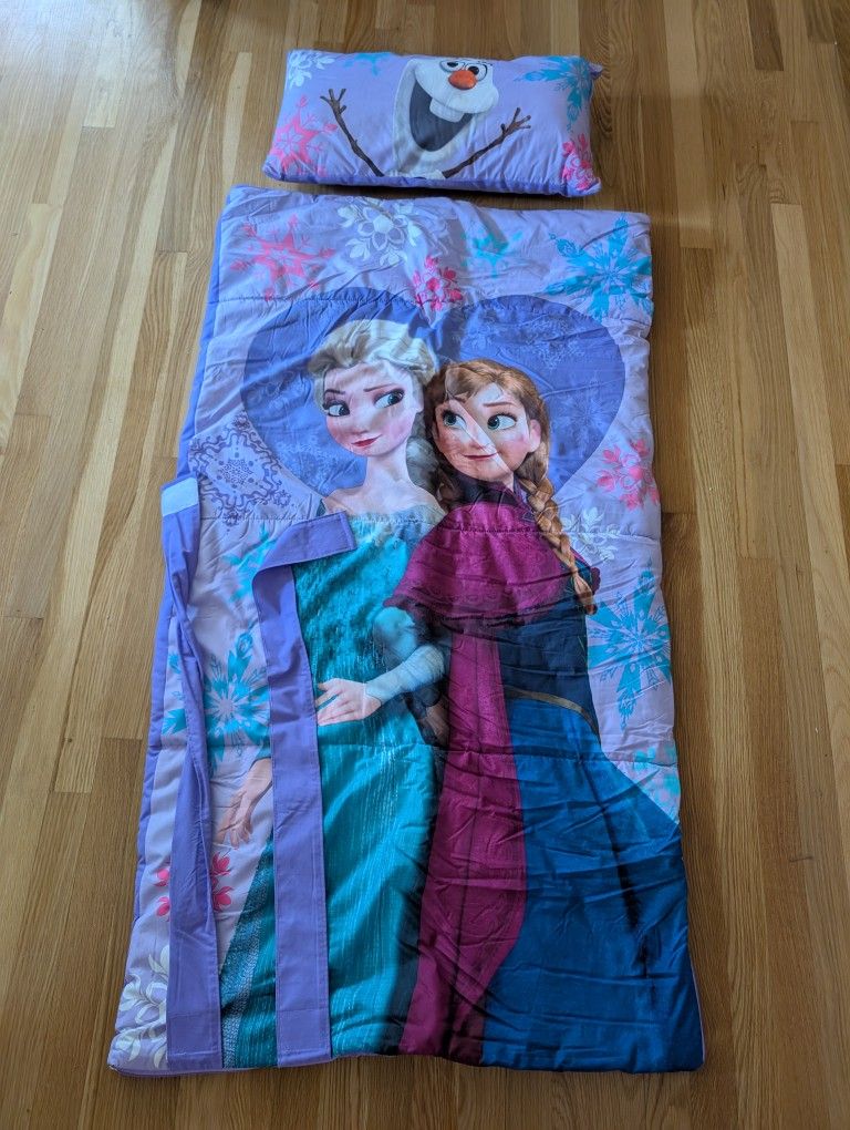 Disney Frozen Kids Soft Sleeping Bag - Anna Elsa Kid Size
