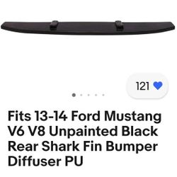 13-14 Mustang Rear Bumper Fin.
