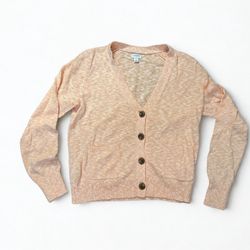 NWOT J.Crew Bright Cantaloupe Orange Beach Cardigan Sweater Size Medium