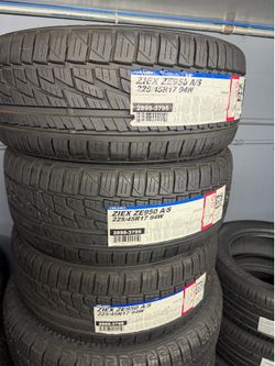 225/45/17 FALKEN ZIEX ALL SEASON 4 NEW TIRES ✅ INSTALLED ✅INSTALADAS ✅
