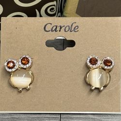 Charming Big Eyes Owl Earrings 