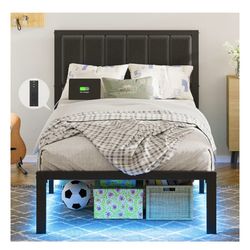 Twin Bed With Led Lights And Charger