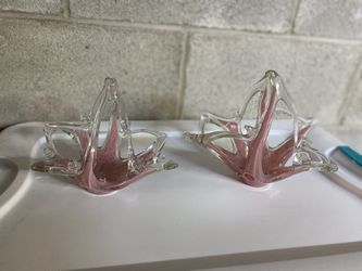 Vintage Murano Hand blown Glass Baskets