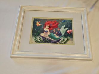 Framed Colorful Disney-style Ariel print