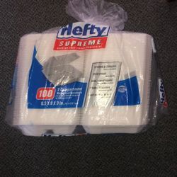 Hefty Supreme Hinged Lid Food Container 70count 3-compartment