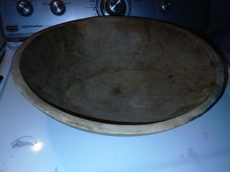 Large Wooden Antique Bread / Dough Bowl
