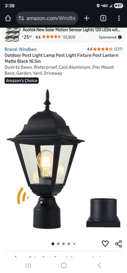 Outdoor Post Lamp Light Fixture (Qty 3)