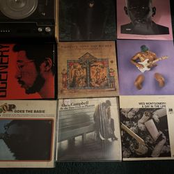 Vinyl Player And Vinyls 