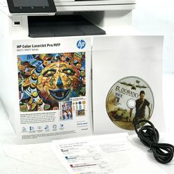 HP Color LaserJet Pro MFP M477FNW All-In-One W/ Genuine HP Toner 6855 Pg 