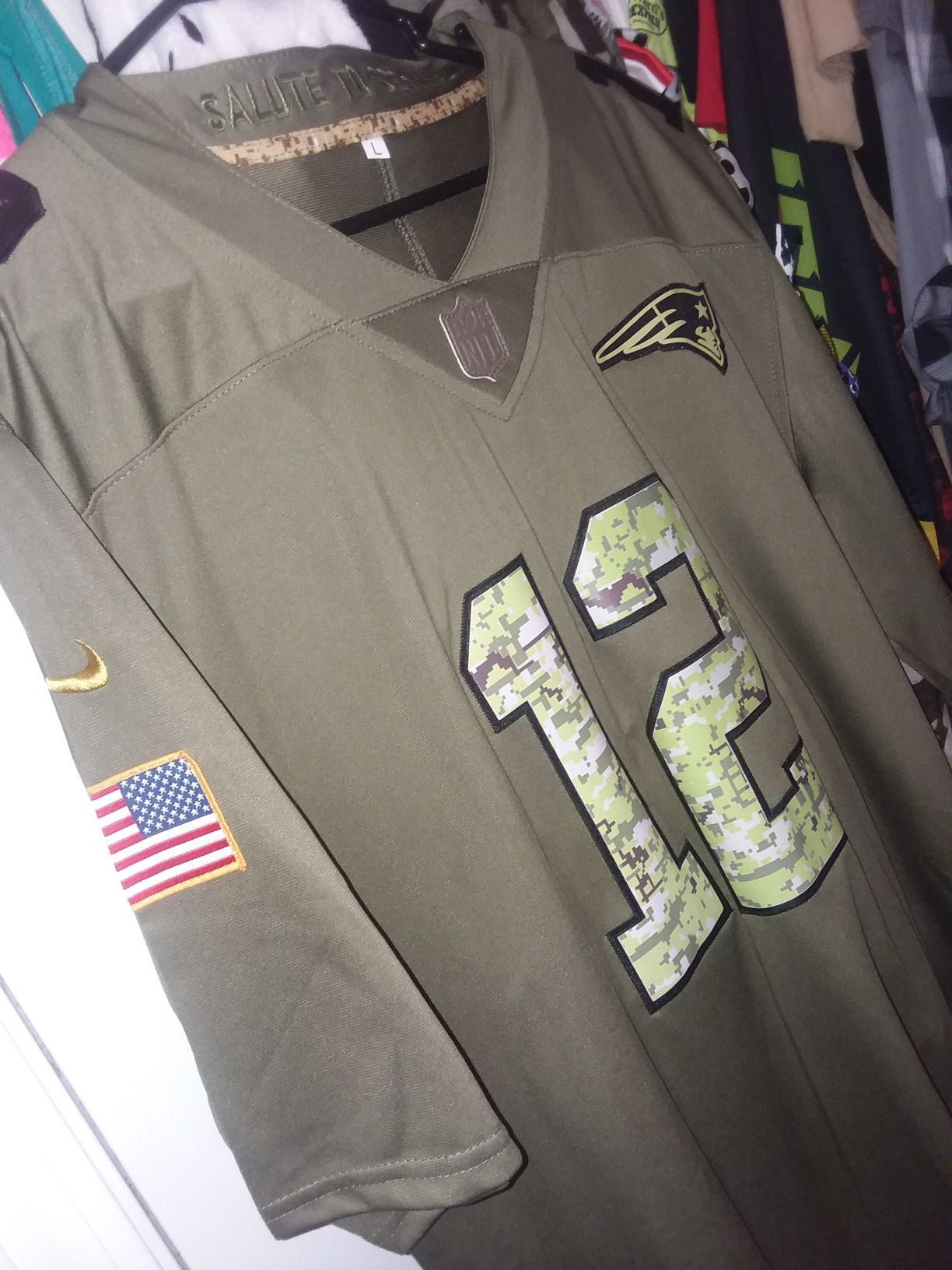 Salute to service patriots jersey Brady