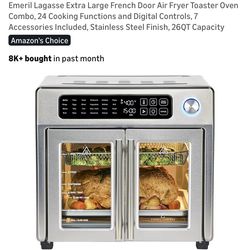 New French Door XL Air Fryer/Toaster Oven Combo By Emeril Lagasse