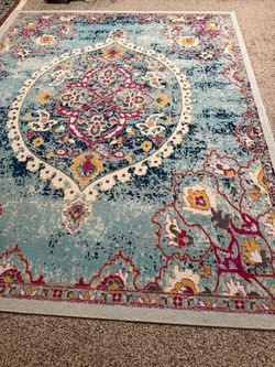 Distressed Medallion Area Rug