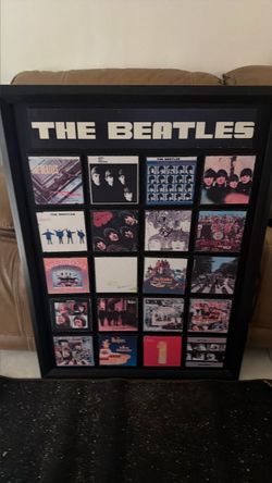 The Beatles Framed Album Cover Collage
