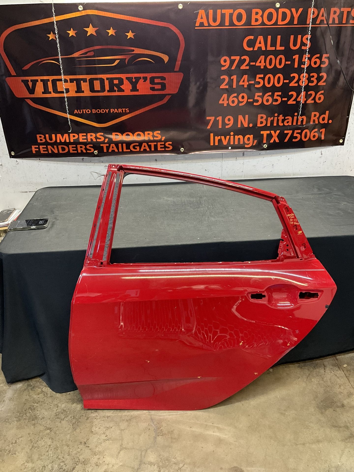 HONDA CIVIC 2016-2021 LH REAR DOOR SHELL OEM