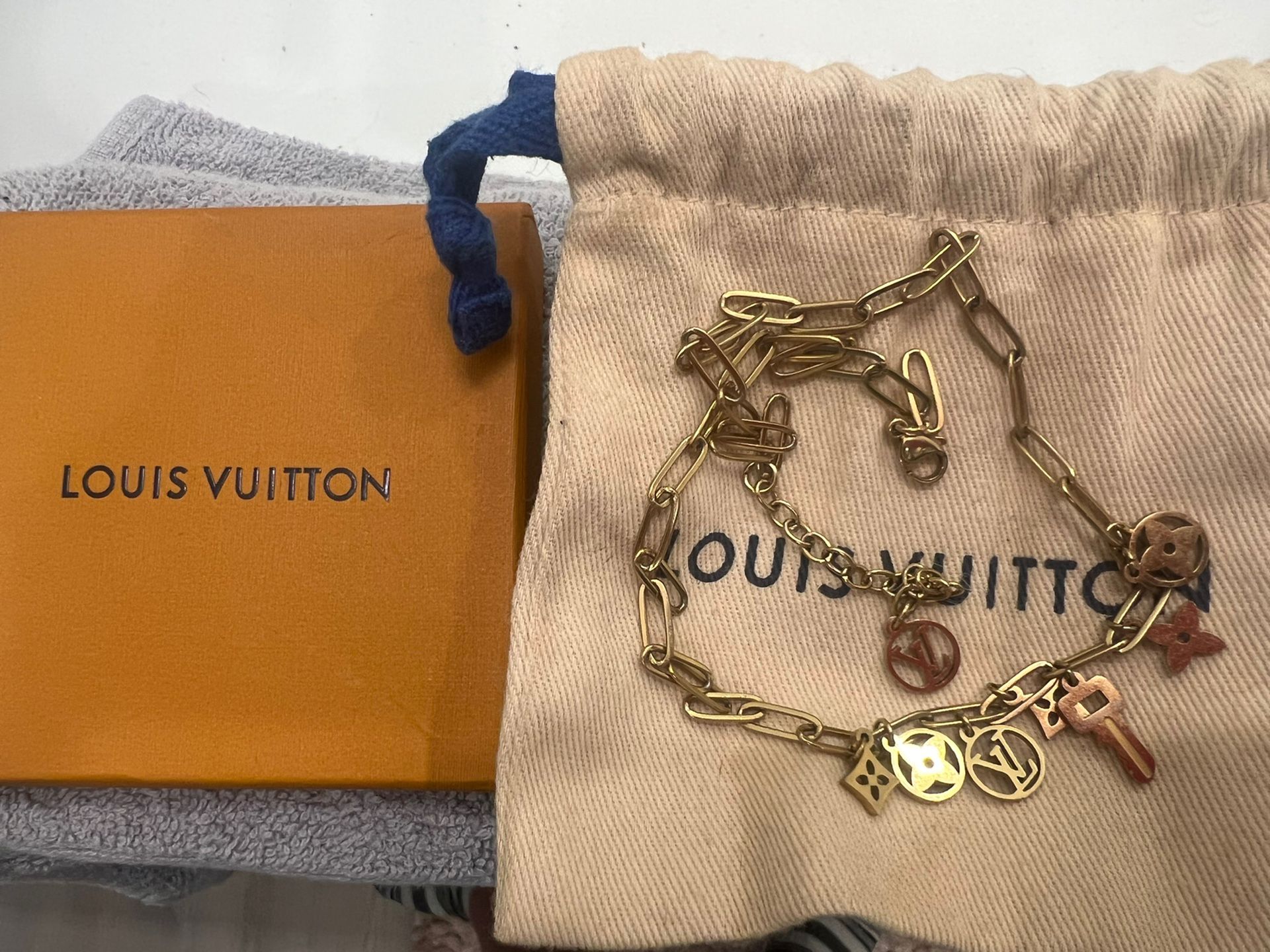 Gold LV Necklace 