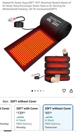 Heated sewer hose sleeve